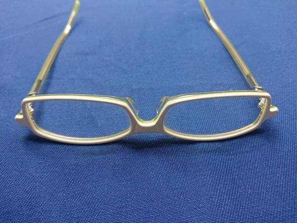 ファッション・伊達メガネ ホワイト/グリーン