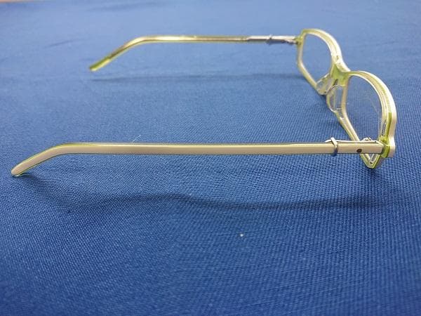 ファッション・伊達メガネ ホワイト/グリーン