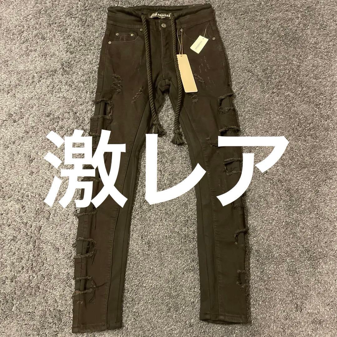 VALABASAS ロープサイドクラッシュダメージスリムフィットデニム29新品