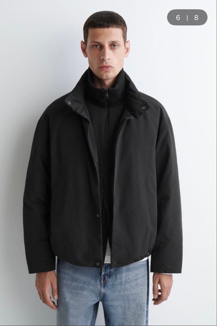 COS パデッドファンネルネックダウンジャケット