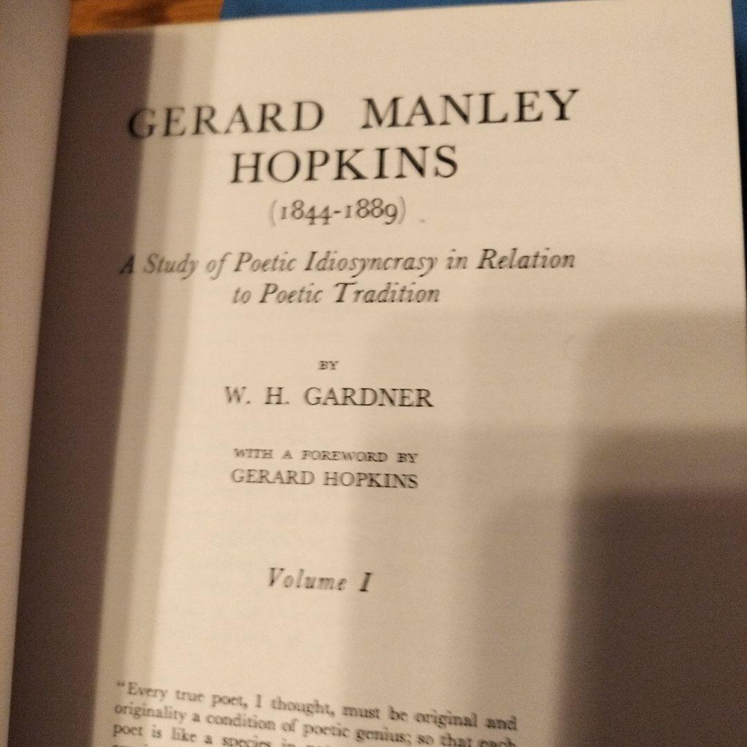 洋書 GERARD MANLEY HOPKINS (1844-1889)