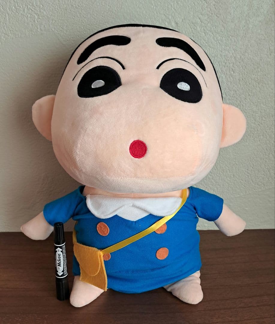【希少美品】クレヨンしんちゃん園服　ぬいぐるみ　特大　ひまわり組