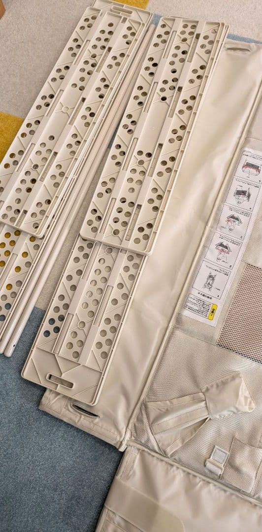 ココネルエアーAB ベビーベッド　ホワイトグレー