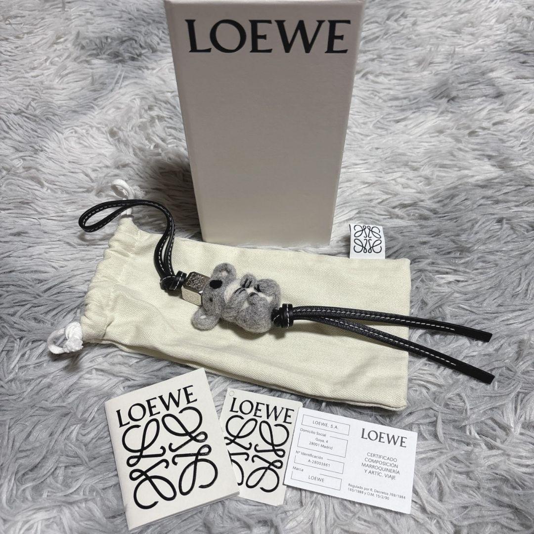 S*読様 LOEWE ロエベ コアラチャーム フェルト レザー