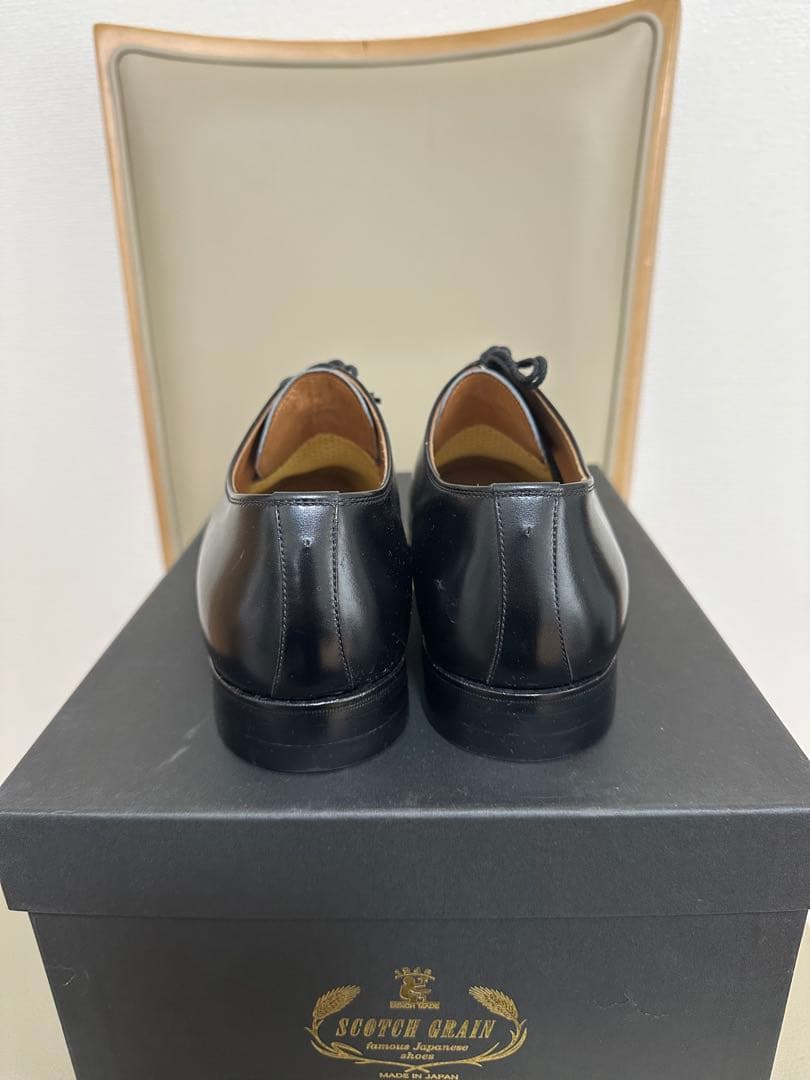 ま*郎様 スコッチグレイ 9009 ブラックレザー ドレスシューズ 23.5