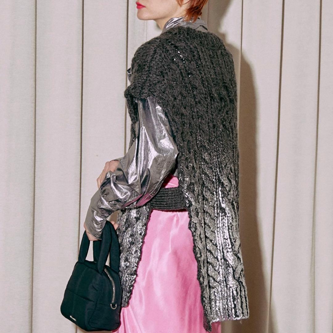 新品未使用　MAISON SPECIAL メタリックホイルケーブルベスト