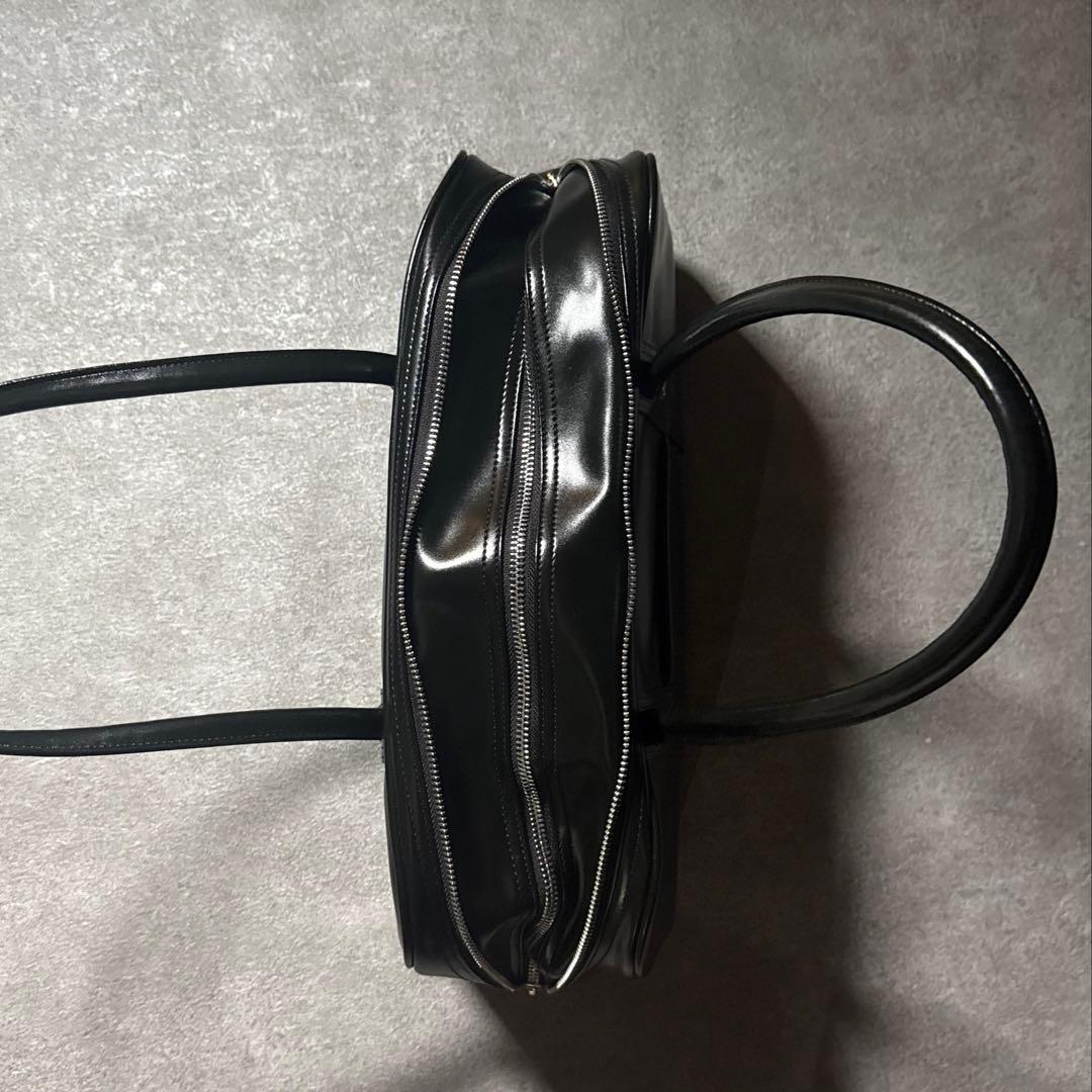 COMME des GARÇONS ハンドバッグ ボストンバッグ ブラック 牛革