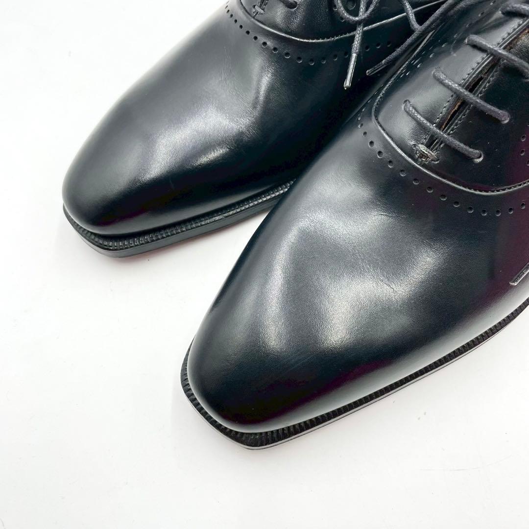 ボリーニ ドレスシューズ プレーントゥ 内羽根 黒 38 本革 Y1482