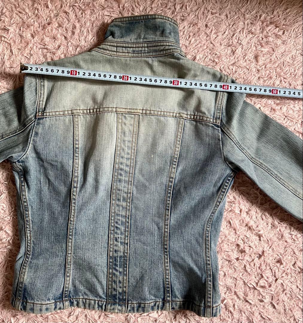 DOLCE&GABBANAドルガバ ダメージ加工デニムジャケット4ロゴ プレート