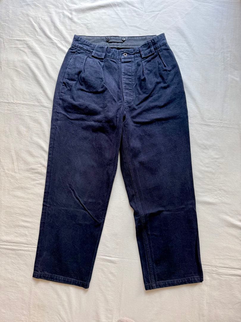 Nigel Cabourn ナイジェルケーボン　厚手コットンパンツ36 ネイビー
