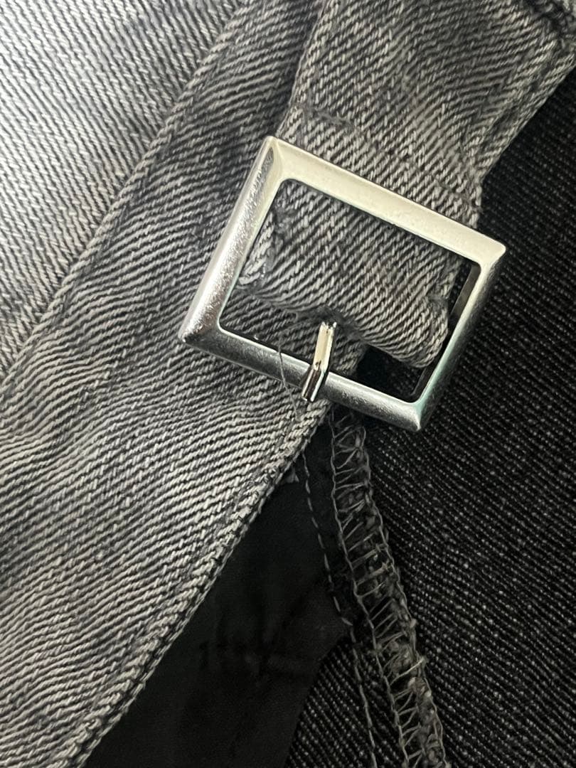 GRANCY 24SS フリンジデニムスカート　グレー　Mサイズ