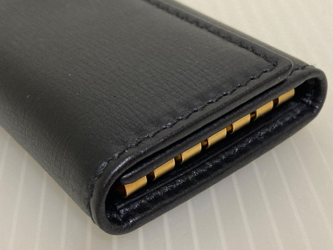 GUCCI グッチ 6連 キーケース ブラック 106659 ゴールド金具