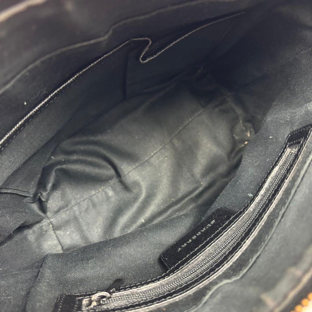 極美品 バーバリー　ハンドバッグ　キャンバス　革　スクエア　ロゴエンボス　y2k