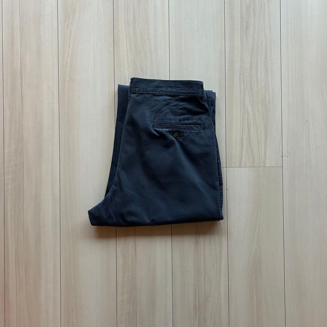 -90s ポロバイラルフローレン ポロチノ USA製 ネイビー 実寸32×31