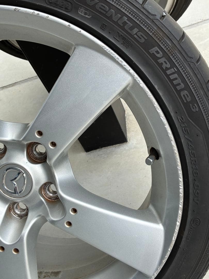 hn22s①RX-8 純正ホイール+タイヤ　２本セット