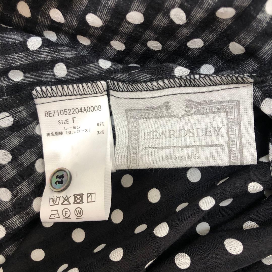 BEARDSLEY ドットギャザーチュニック F ブラック