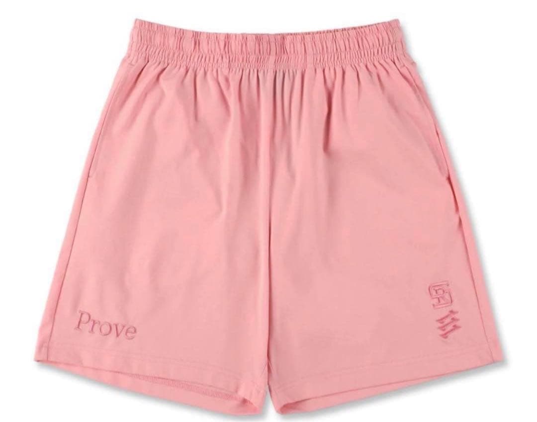 瀬川琉久 egozaru ピンク　ハーフパンツ　バスパン