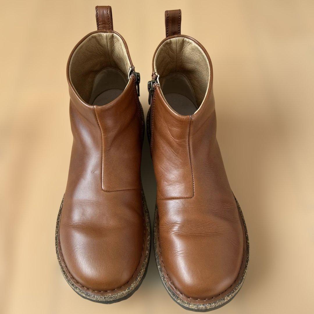 ビルケンシュトック メルローズ　ブラウンレザーショートブーツ　26cm