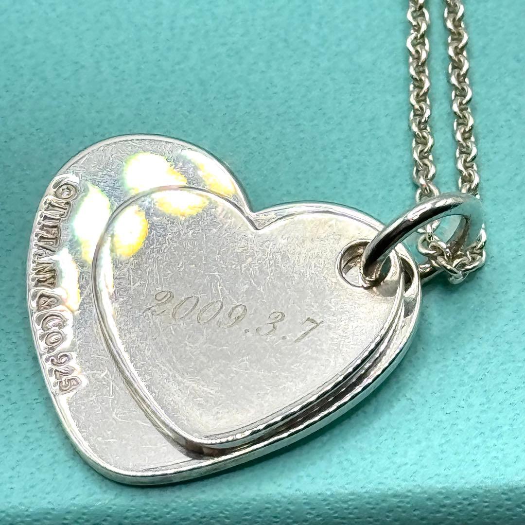 美品 ティファニー ネックレス ダブルハート シルバー 925