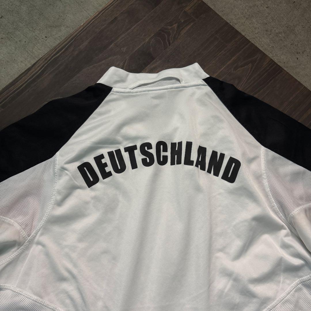 ★8SM2 ドイツ代表　ゲームシャツ　ユニフォーム　白　刺繍　XL サッカー古着