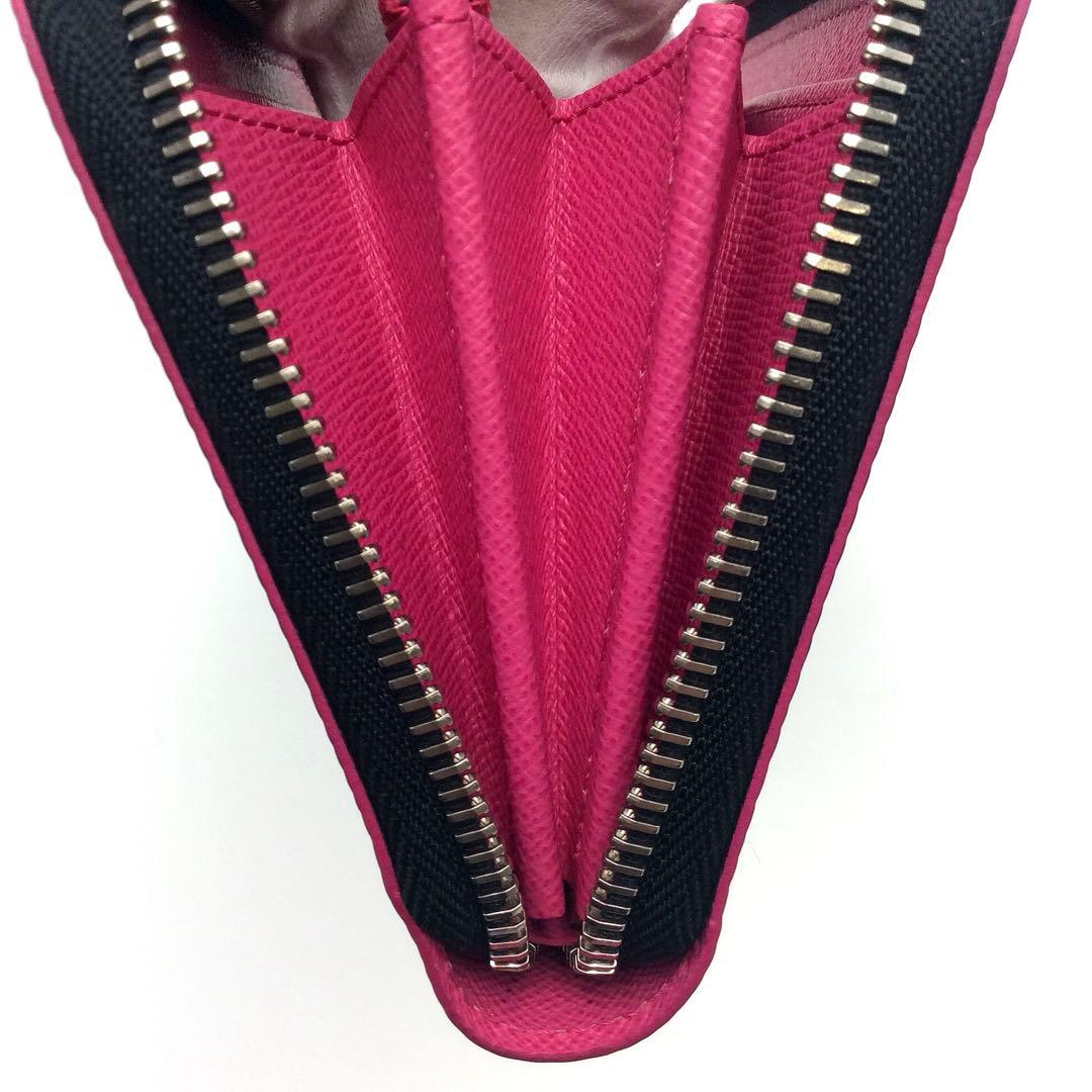 ルイヴィトン エピ 黒 ノワール ホットピンク 長財布 ジッピーウォレット