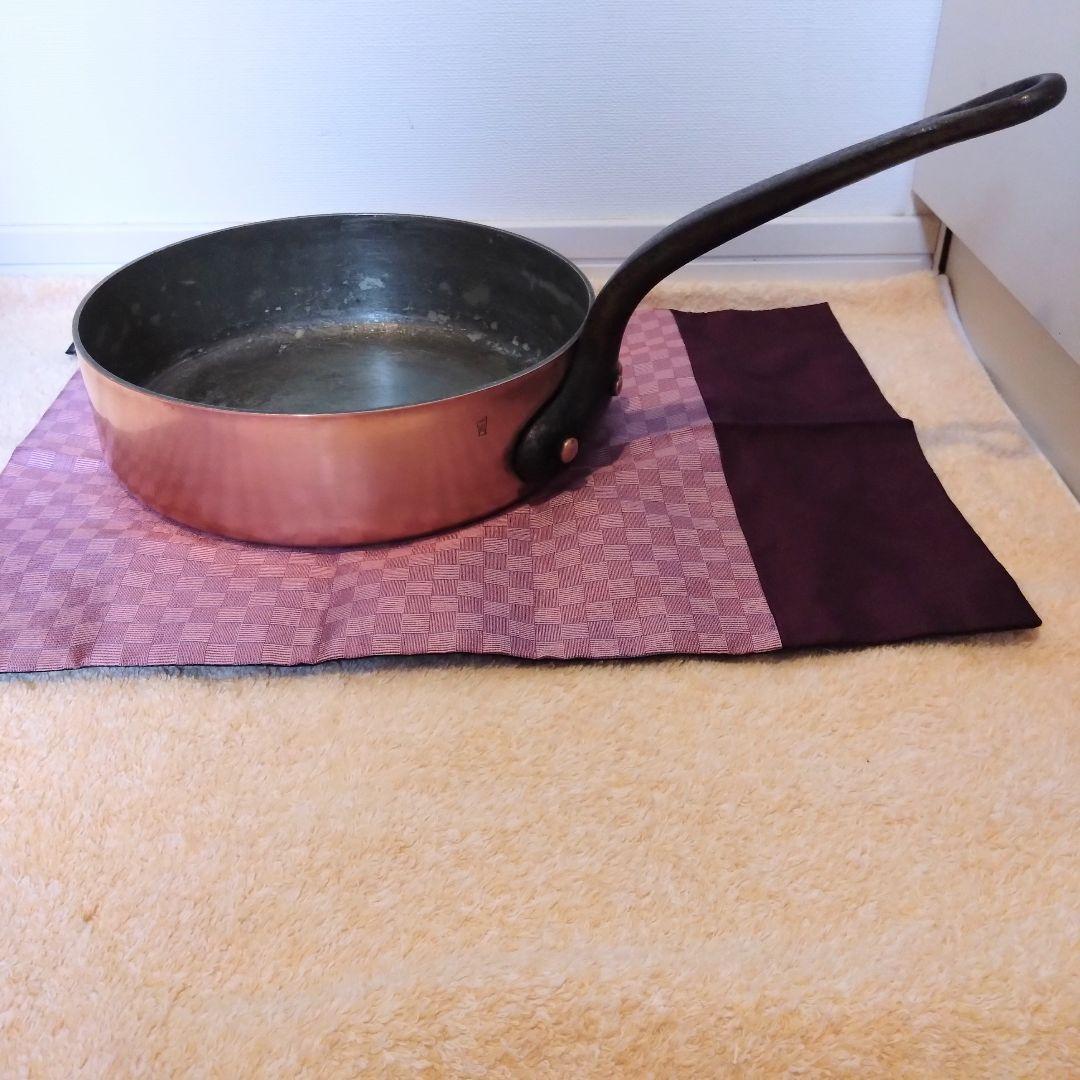 マトファー 銅製片手鍋 銅鍋 ソテーパン 直径約22cm 板厚3mm