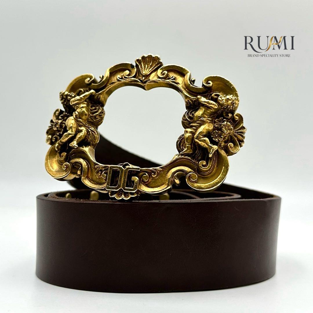 ドルチェ＆ガッパーナ D&G ロゴ ゴールド金具 ベルト ドルガバ