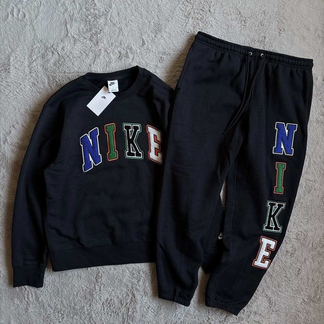 新品 NIKE ナイキ アーチロゴ セットアップ ブラック XXL