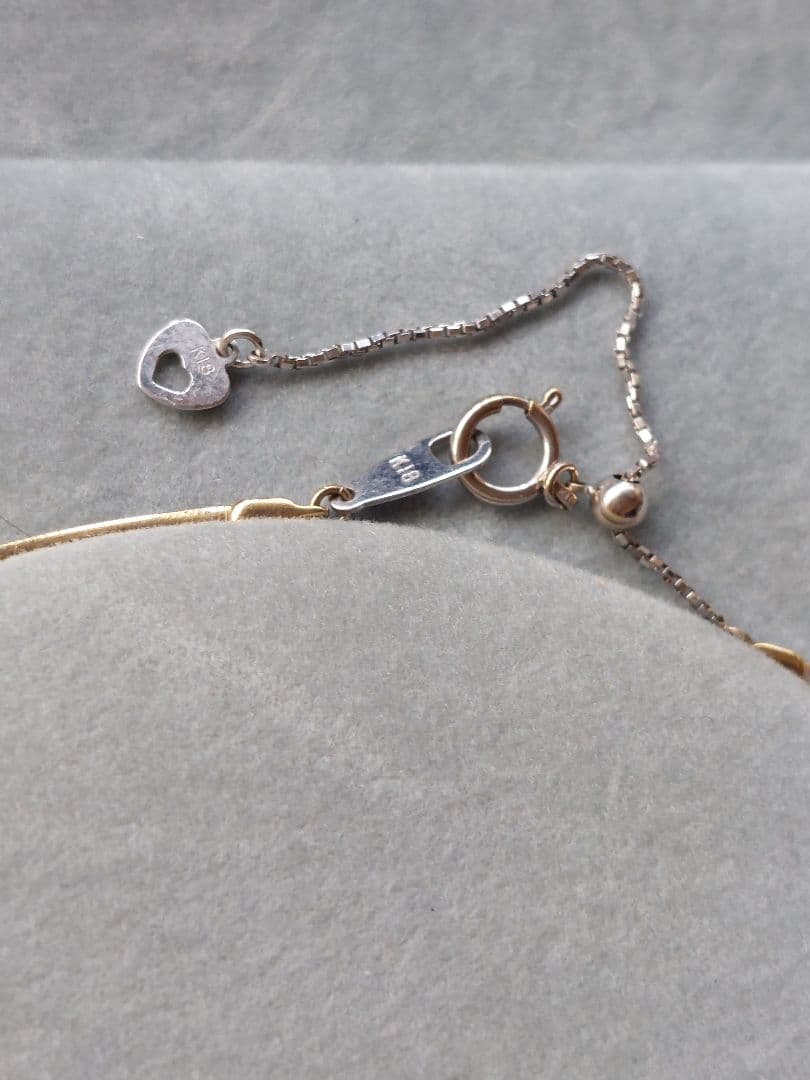 ベイクドチーズ⭐オメガネックレス⭐リバーシブル⭐pt900黒蝶真珠チャーム