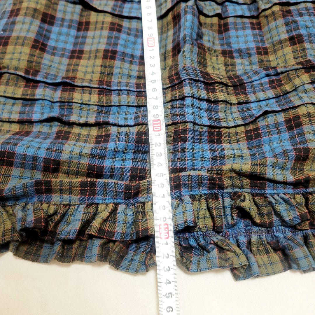 レア極美品LAURA ASHLEYヴィンテージチェック柄フリルロングワンピース