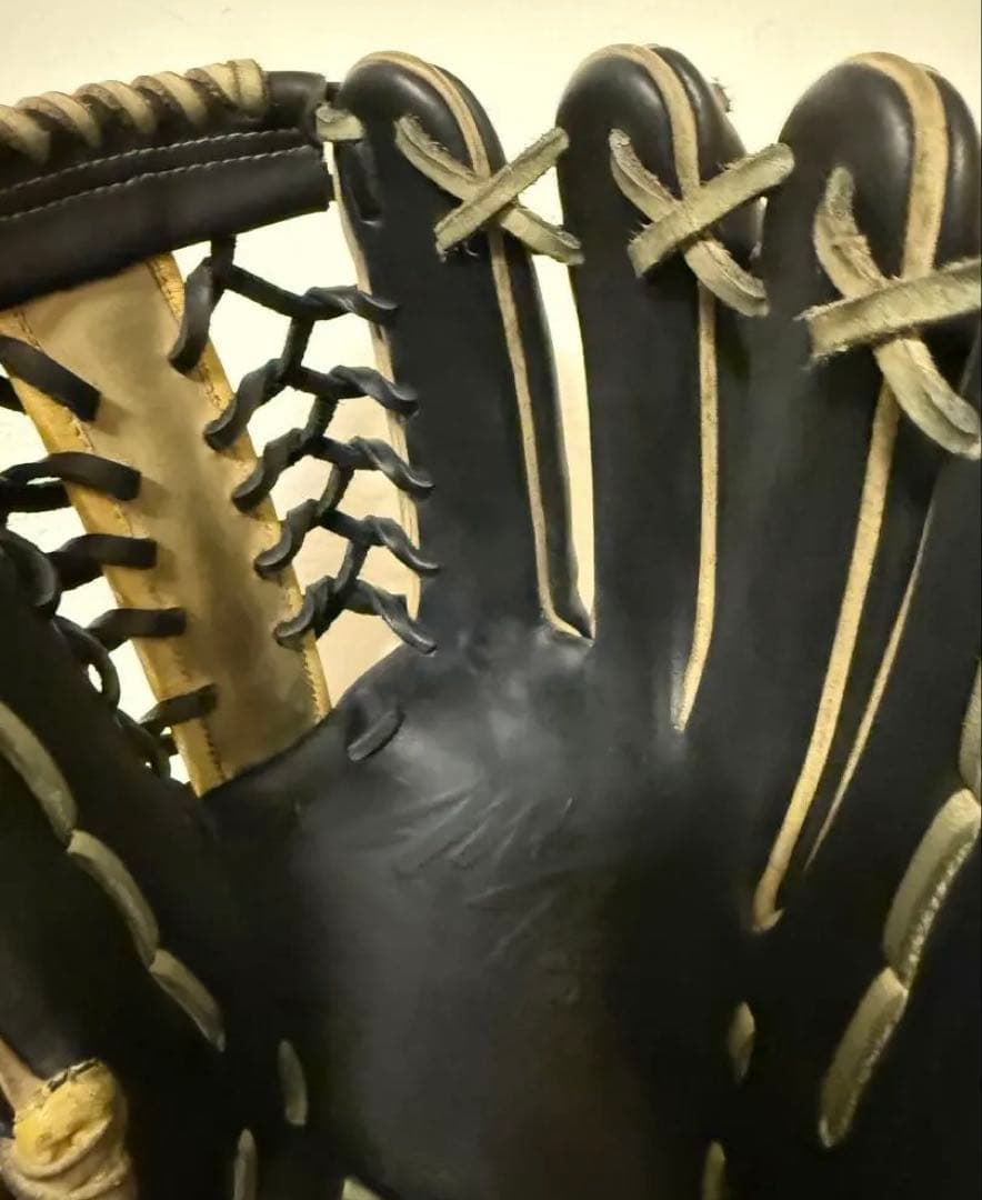 【中古/定価6万】ミズノプロ 外野手 西川型グラブ 黒ブロンド