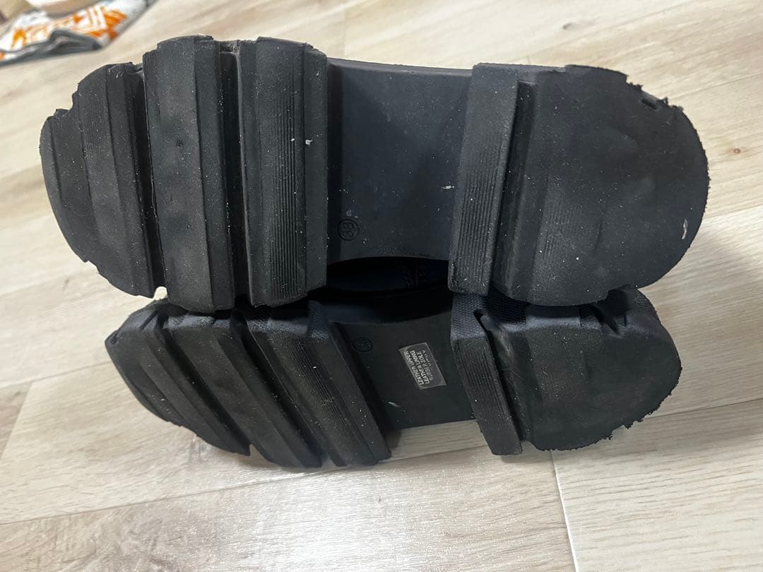 GANNI ガニー チャンキーソールフロントジップアップブーツ 38