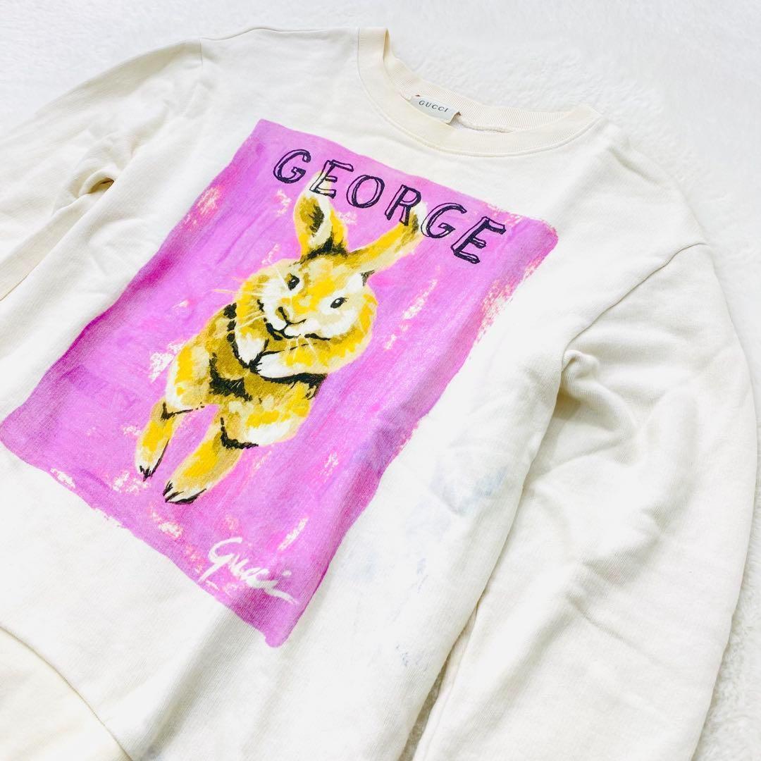 グッチ　トレーナー　スウェット　長袖　コットン　アニマル　うさぎ　レディース　M