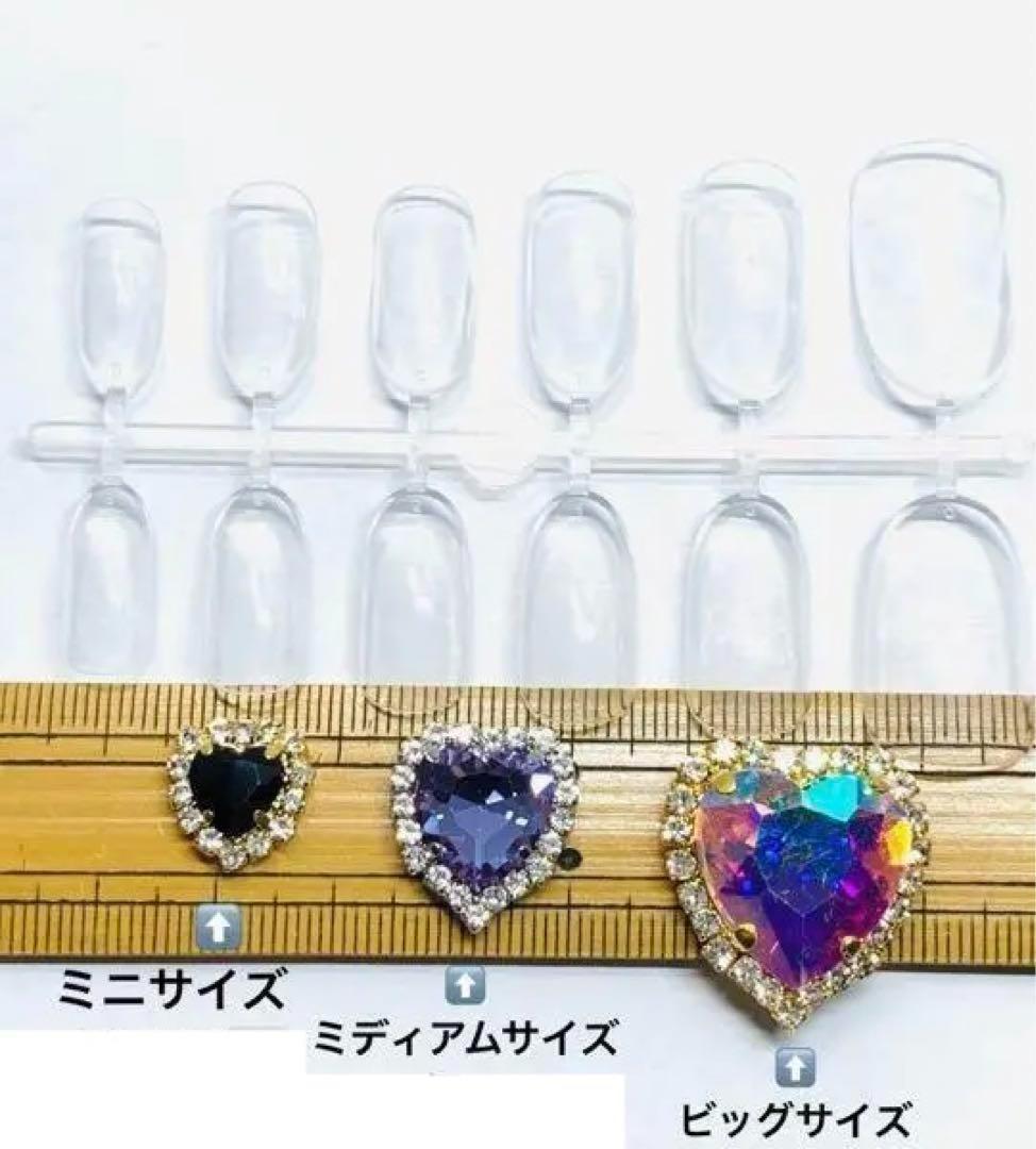 ハート ビジュー　ネイル パーツ　デコ　レジン ミニチュア　ゴールド　平成女児