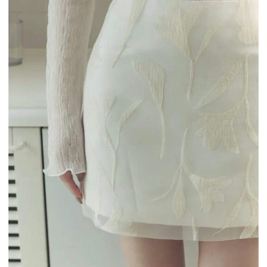 スカート rosarymoon organdy mini skirt