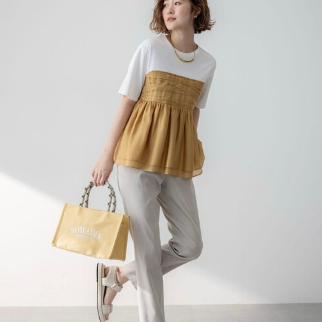 ひー様　試着のみ　2025 23区　46 オーガンジービスチェコンビ カットソー