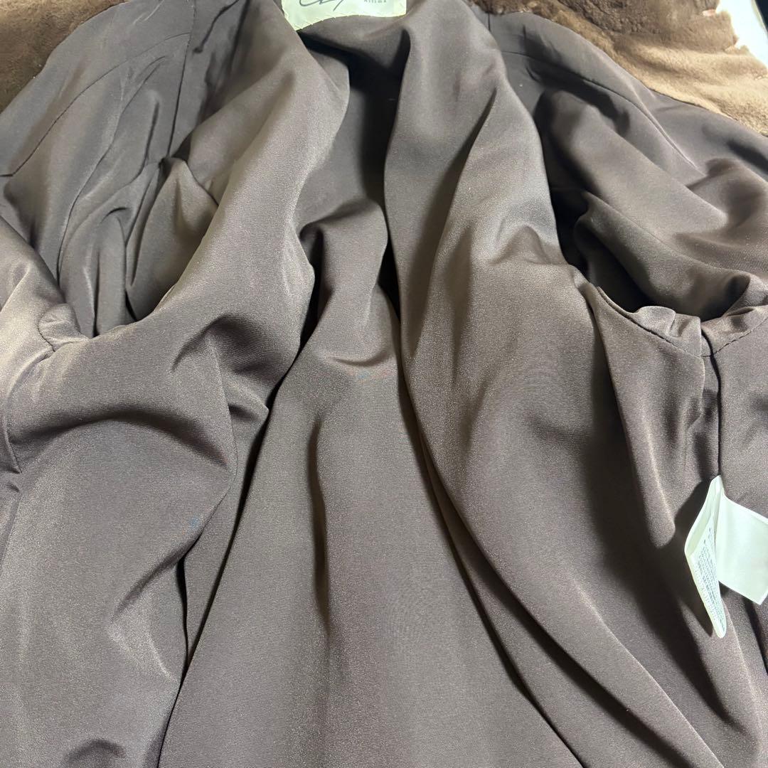 シェアードミンク フード付き　ロングコート　Altima