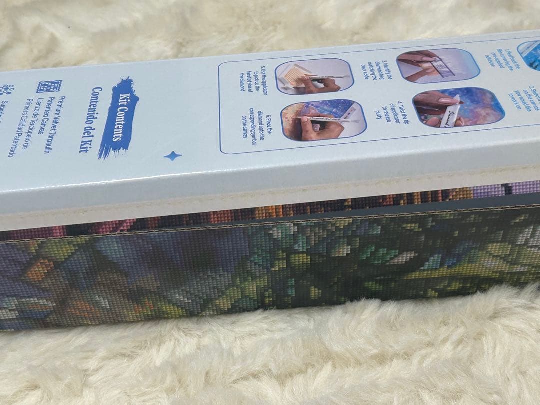 T*o様 DIY Diamond Art Kit ステンドグラス猫箱傷あり中身は