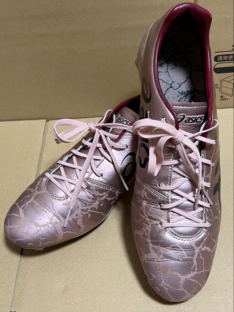 アシックス メナス3L.E 28.5cm ラグビースパイク ピンクゴールド