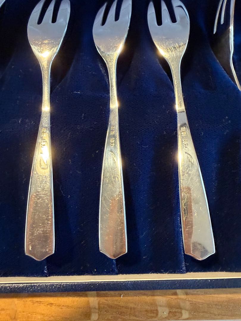 徳力本店 Silver Wing 銀製スプーン＆フォーク 各6本セット 箱入り