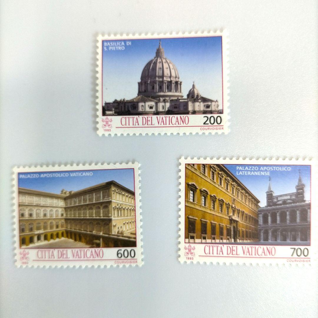 2617 外国切手 バテカン 1993年 宮殿建築 10種完 未使用