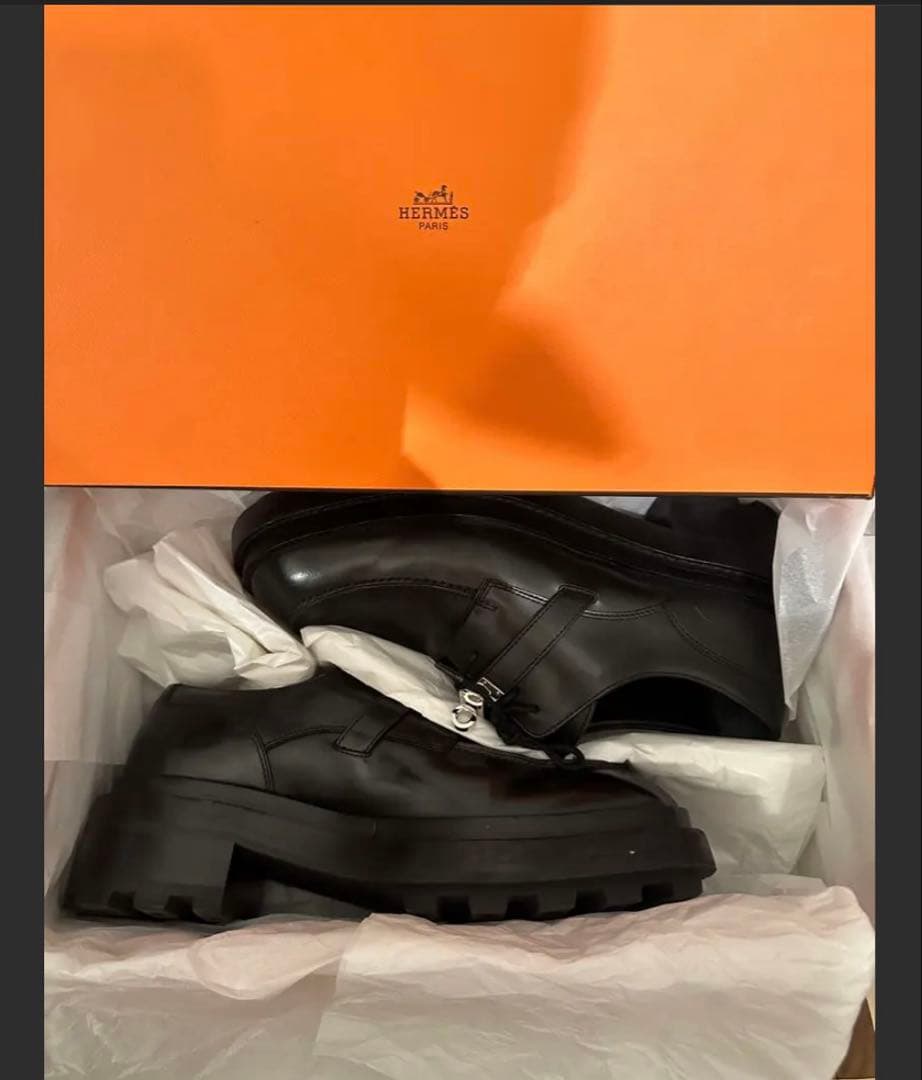 HERMESファースト ケリーローファーブラック39