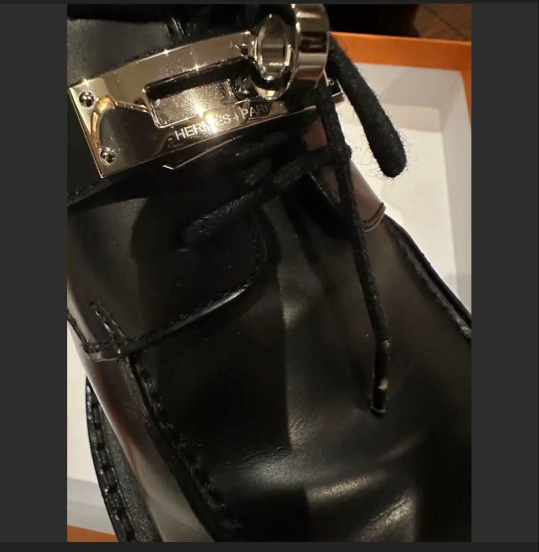 HERMESファースト ケリーローファーブラック39