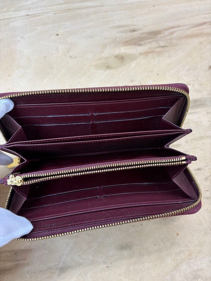 ルイ・ヴィトン ヴェルニ　長財布 バーガンディ
