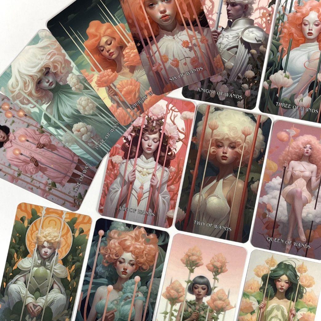 新品 雪月花ピンク タロット 全78枚 海外お取り寄せ 巾着プレゼント