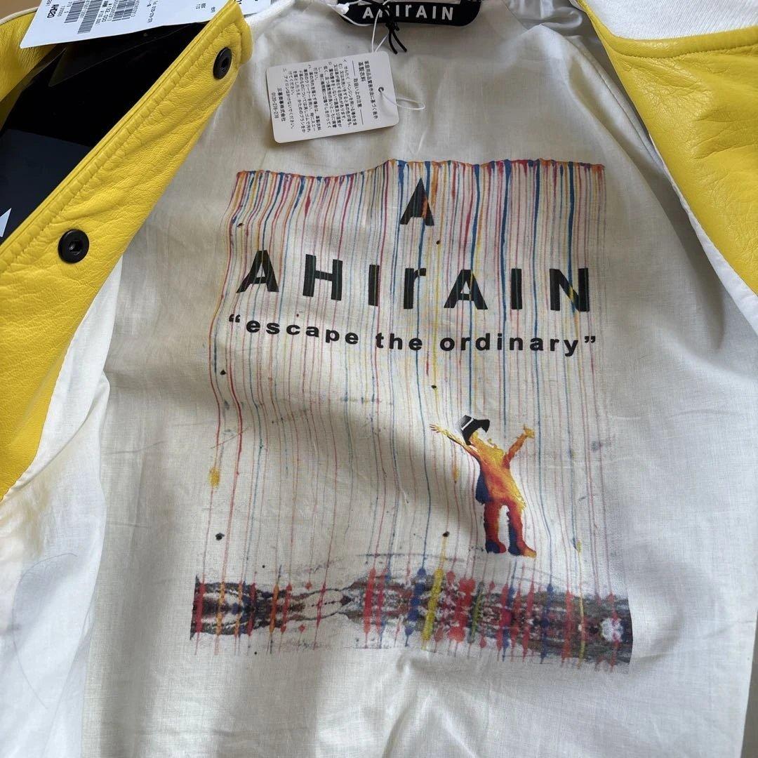 AHIRAIN イエロー　本革　ジャケット