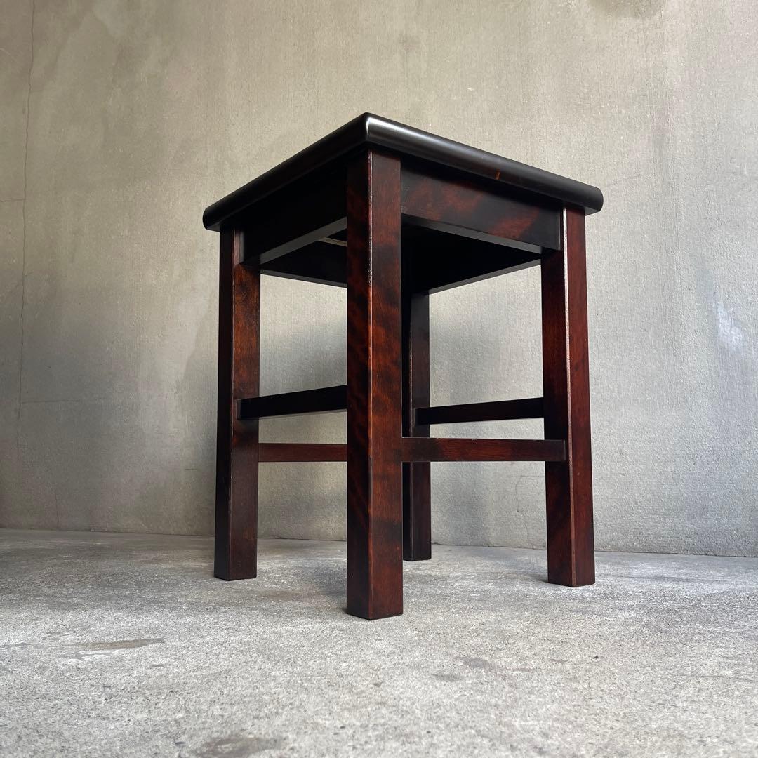 北海道民芸家具　樺材スツール　オールドヴィンテージ