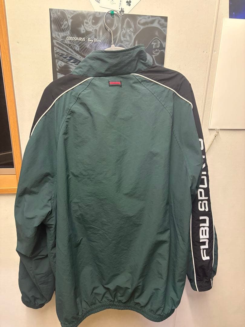 FUBU ナイロンジャケット L ダークグリーン セットアップ