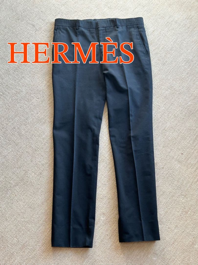HERMÈS メンズ　パンツ　ブラック　極上美品