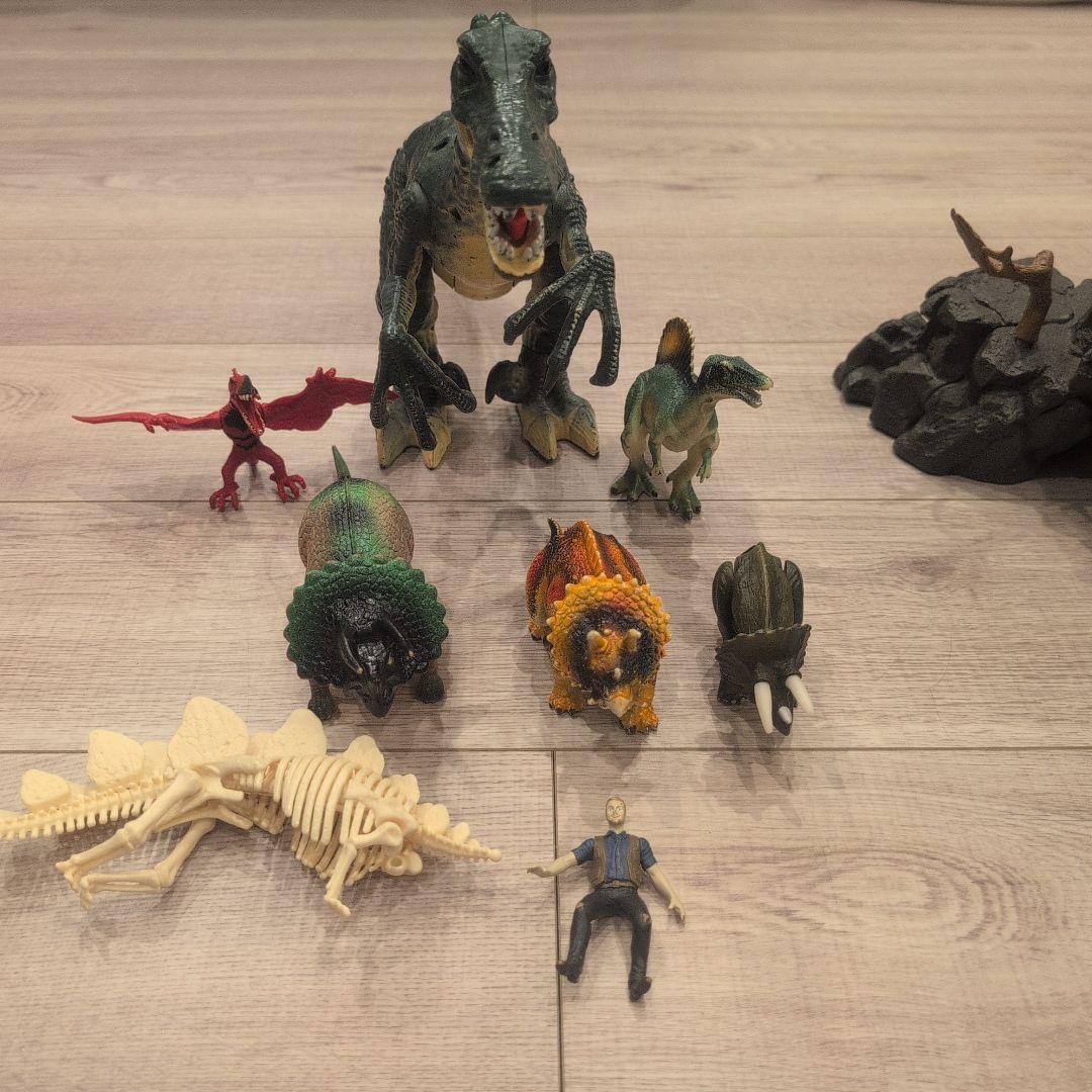 シュライヒ　ビッグ火山　恐竜セット　音の鳴るビッグ恐竜付き　説説明書付き